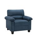 Kings Furniture Kings Furniture 910BU-CH Ames Fabric Chair; Blue 910BU-CH